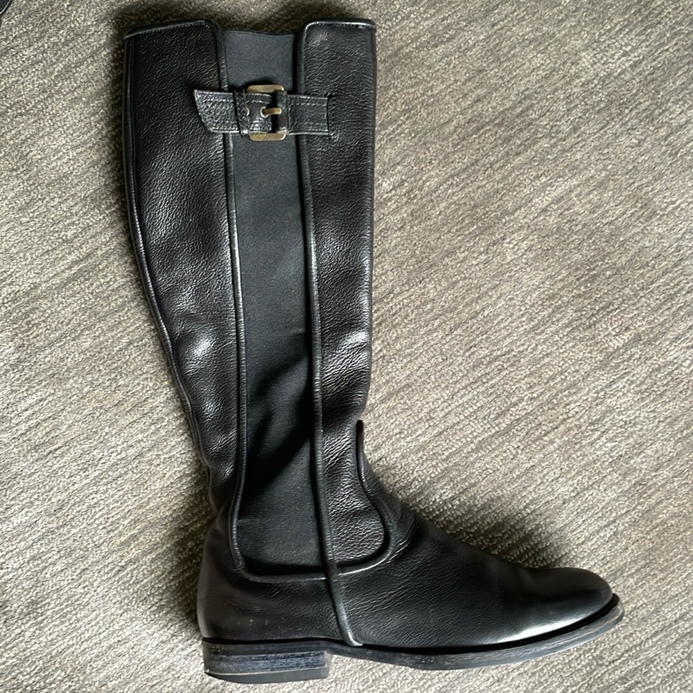 Emporio Armani leather knee high boots size 38.